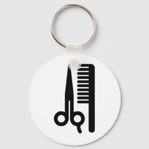 Scissors and Comb Keychain