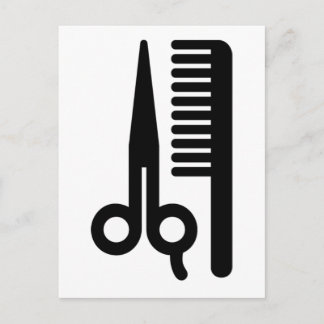 Scissors and Comb Postcard