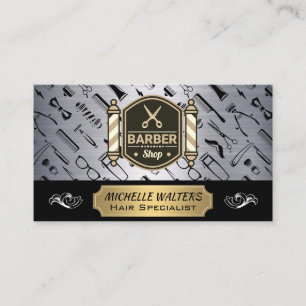 Scissors   Barber Poles and Tools Business Card