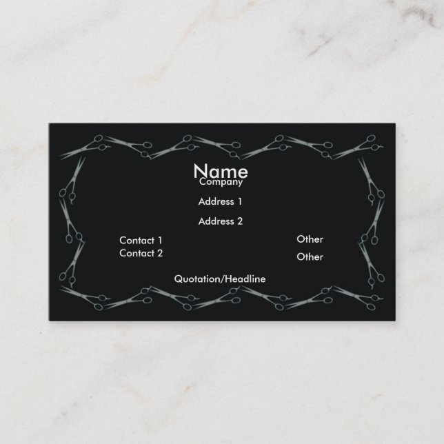 Scissors Business Card (Front)
