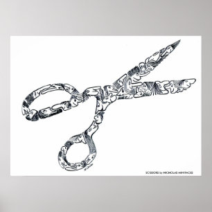 SCISSORS by NICHOLAS MINIFACES Poster