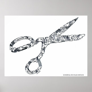SCISSORS by NICHOLAS MINIFACES Poster