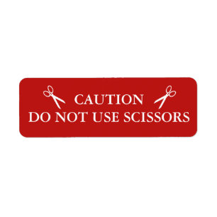 Scissors Caution Do Not Use Vintage Inspired Red