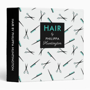Scissors & Combs Hair Stylist Tools Pattern Binder
