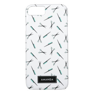 Scissors & Combs Pattern - Add Name Case-Mate iPhone Case