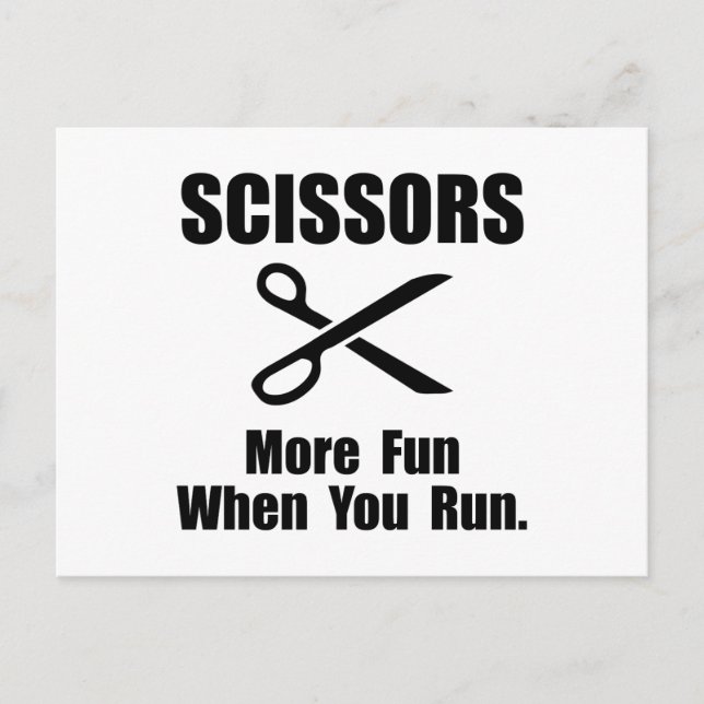 Scissors Fun Postcard (Front)