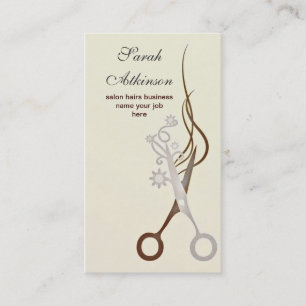scissors hairdresser barber hair business card