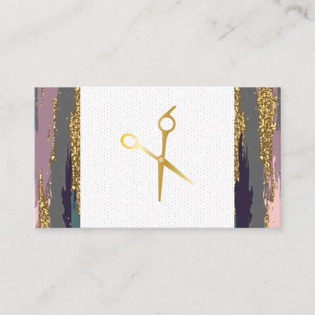 Scissors | Modern Art Boho Style Appointment Card (Front)