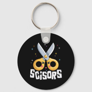 Scissors Paper Rock Halloween Costumes Group Famil Keychain