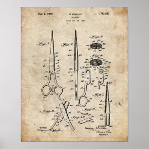 Scissors Patent Poster