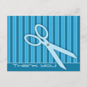 Scissors Thank You Postcard