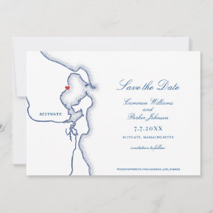 Scituate Harbour Massachusetts Map Elegant Wedding Save The Date