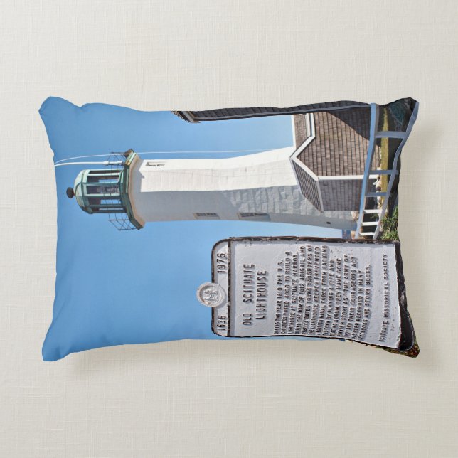 Scituate Lighthouse MA Accent Coussin (Devant)