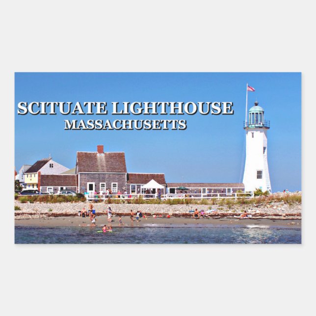 Scituate Lighthouse, Massachusetts Sticker (Front)