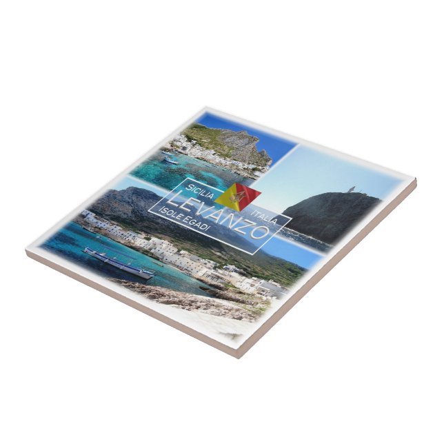 SCL009 LEVANZO ISLAND, Mosaic, Sicily, Tile (Side)