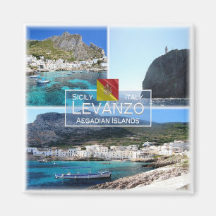 SCL020 LEVANZO ISLAND, Mosaic, Sicily, Fridge Magnet