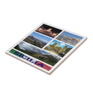 SCL054 SICILY, Mosaic, Italy, Tile