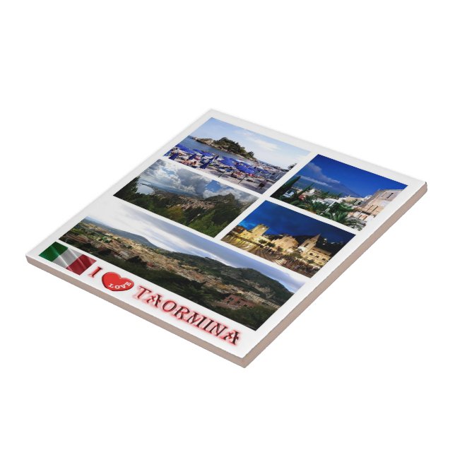 SCL059 TAORMINA, I Love, Mosaic Sicily, Tile (Side)