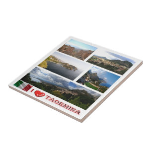 SCL062 TAORMINA I Love, Mosaic, Sicily, Tile