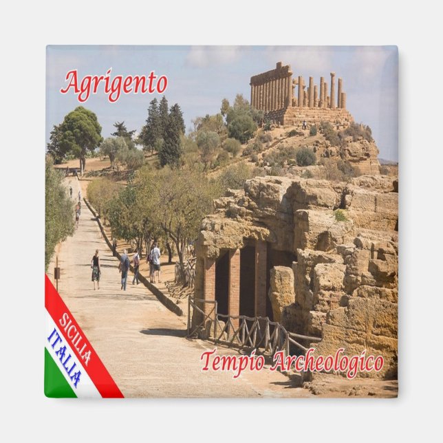 SCL093 AGRIGENTO, Temple Archeological, Fridge Magnet (Front)