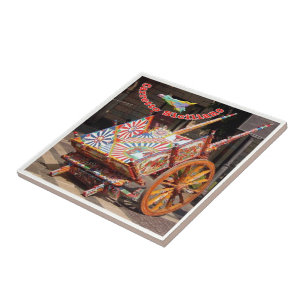 SCL095 TYPICAL SICILIAN CART, Sicily, Tile