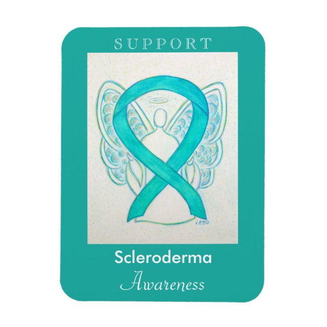 Scleroderma Awareness Ribbon Angel Custom Magnet (Vertical)