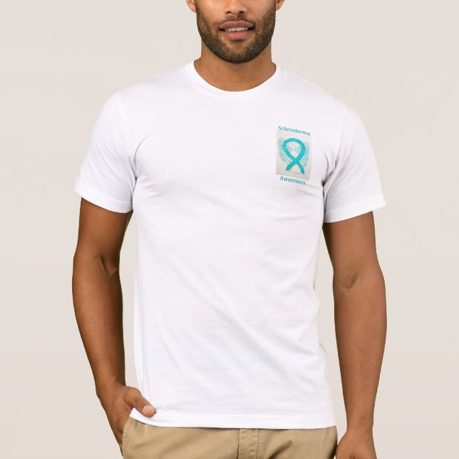 Scleroderma Awareness Ribbon Angel Custom Tee (Front)