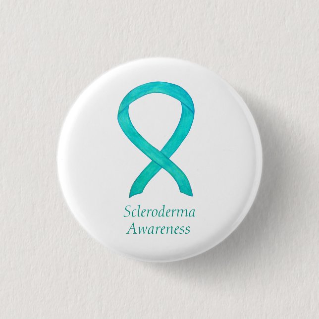Scleroderma Awareness Ribbon Custom Pins (Front)