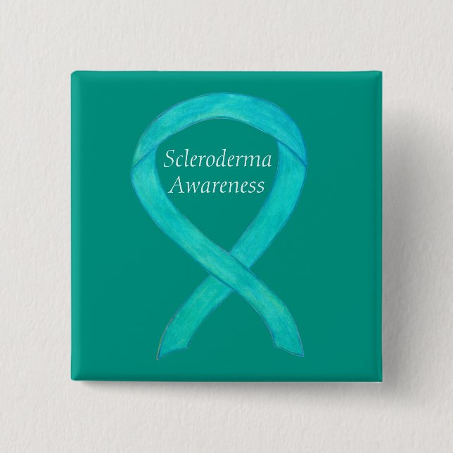 Scleroderma Awareness Ribbon Custom Pins (Front)