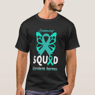 Scleroderma Awareness Support Quote Teal Ribbon Bu T-Shirt