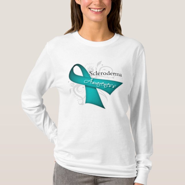 Scleroderma Disease Awareness Ribbon T-Shirt (Front)