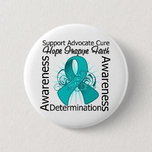 Scleroderma Inspirations Spiral Ribbon 2 Inch Round Button