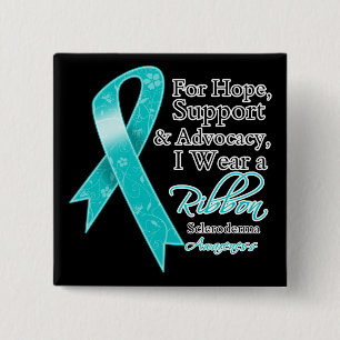 Scleroderma Support Hope Awareness 2 Inch Square Button