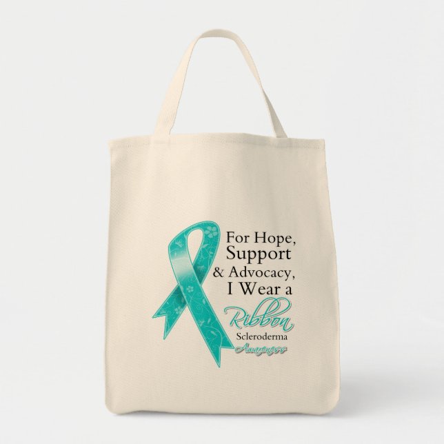Scleroderma Support Hope Awareness Tote Bag (Front)