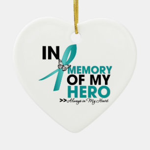 Scleroderma Tribute In Memory of My Hero Ceramic Ornament