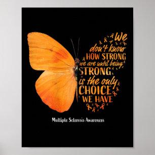 Sclerosis Awareness Gifts Women Mom Cute Butterfly Poster