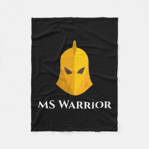 Sclerosis Awareness Knight Brave Ms Warrior  Fleece Blanket