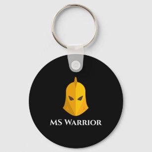 Sclerosis Awareness Knight Brave Ms Warrior Keychain