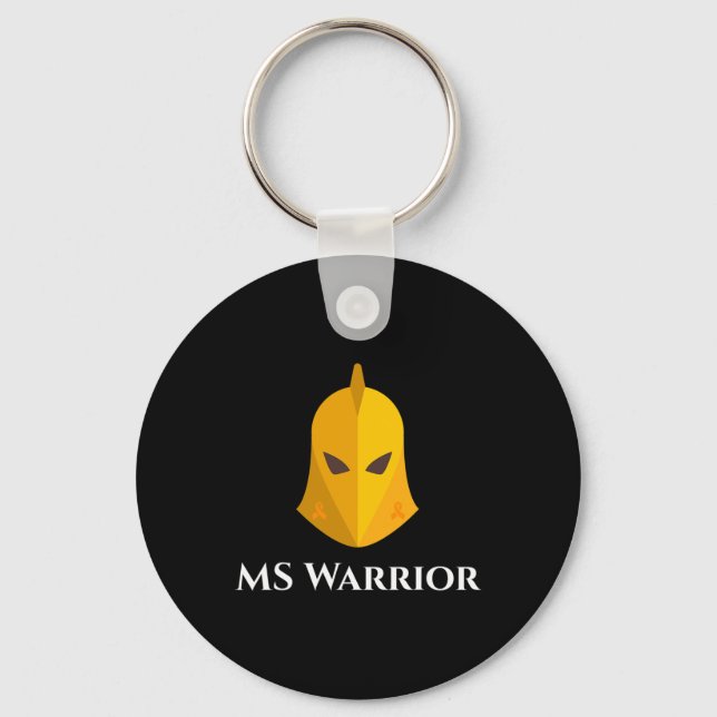 Sclerosis Awareness Knight Brave Ms Warrior  Keychain (Front)