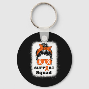 Sclerosis Awareness Messy Bun Support Squad Ms Mom Keychain