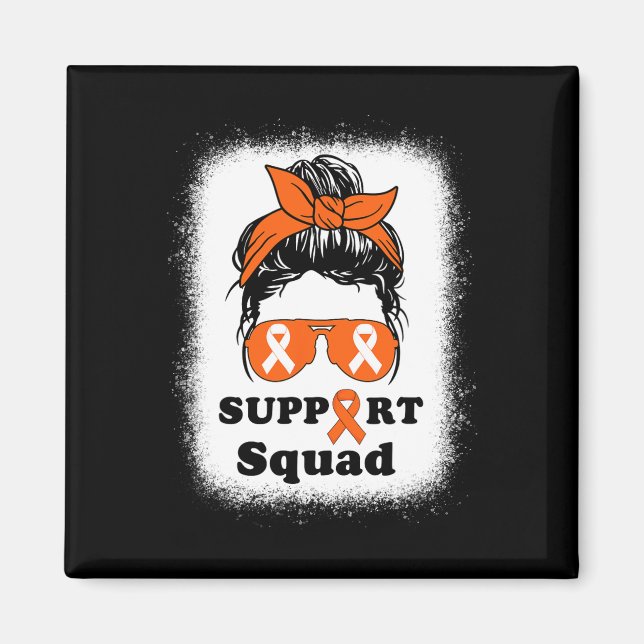 Sclerosis Awareness Messy Bun Support Squad Ms Mom Magnet (Front)