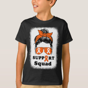 Sclerosis Awareness Messy Bun Support Squad Ms Mom T-Shirt
