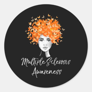 Sclerosis Awareness Ms Butterflies  Classic Round Sticker