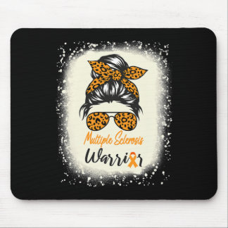 Sclerosis Awareness Ms Warrior Messy Bun Leopard Mouse Pad