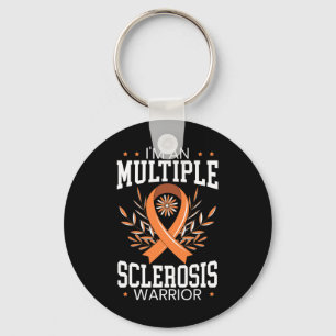 Sclerosis Awareness Orange Ribbon Keychain