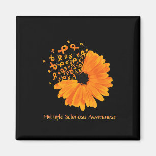 Sclerosis Awareness Ribbon Flower Ms Hope Fighter Magnet