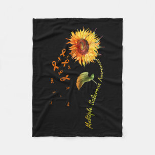 Sclerosis Awareness Sunflower Ms Awareness Fleece Blanket