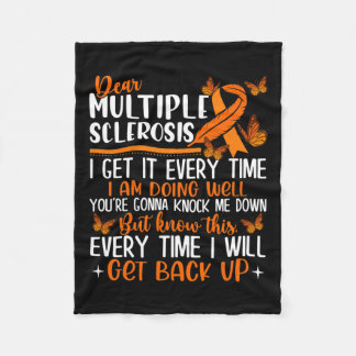 Sclerosis Butterfly Ribbon World Ms Day  Fleece Blanket