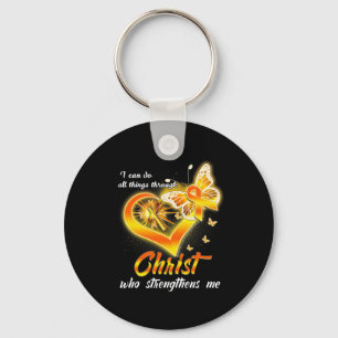 Sclerosis - I Can Do All Things Through Christ Keychain