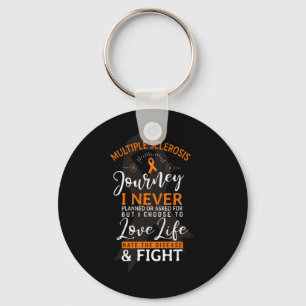 Sclerosis Is A Journey Ms Awareness Ribbon Keychain